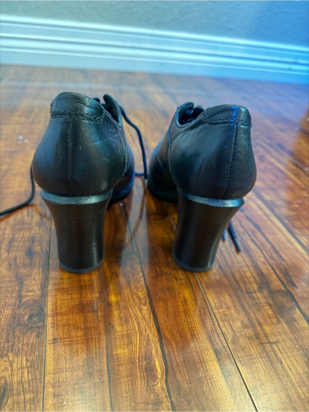 Born Black Lace-Up Heeled Boots - Picture 3 of 6